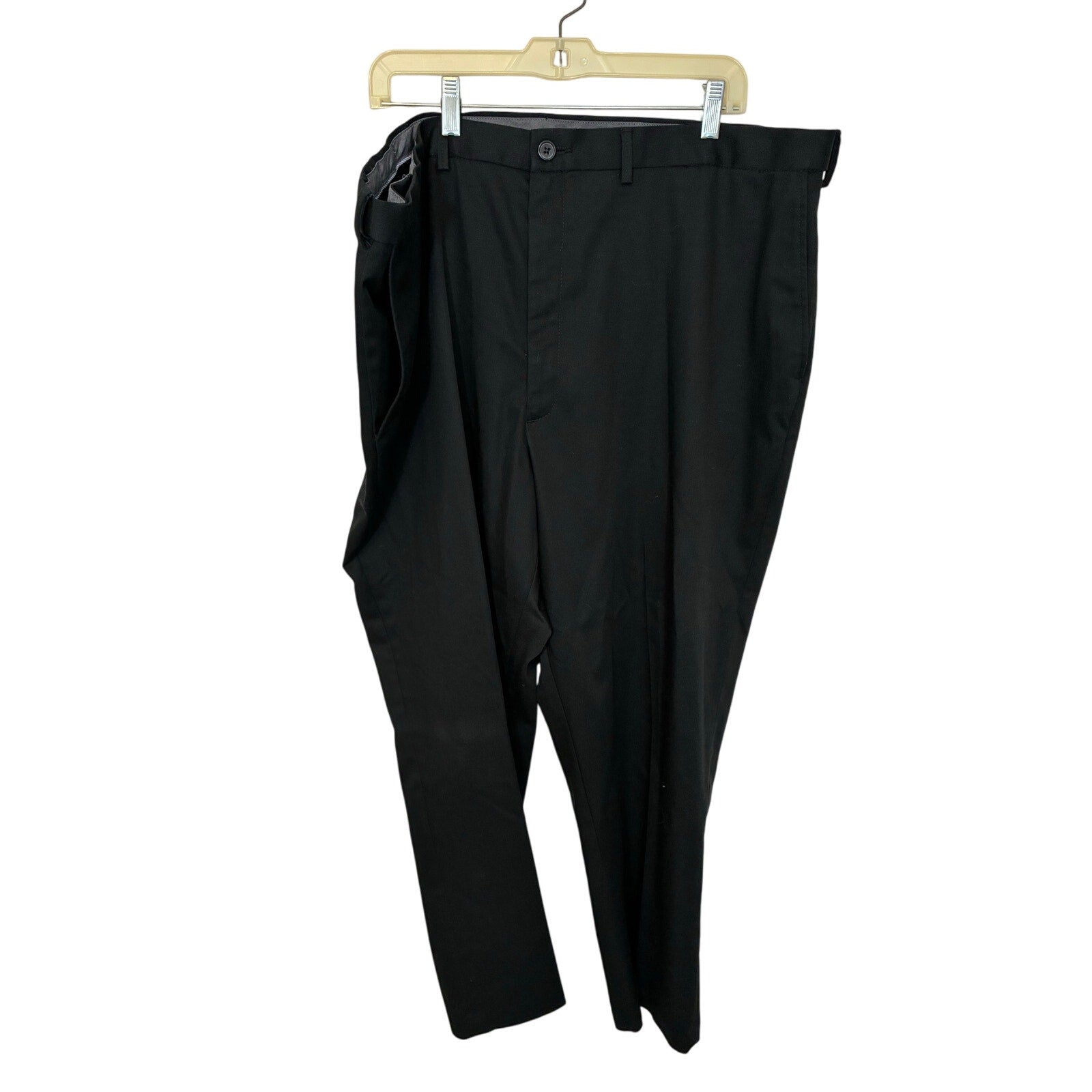 Men’s 44 X 30 Haggar Dress Pants Black Flex Event Corporate Business Holiday