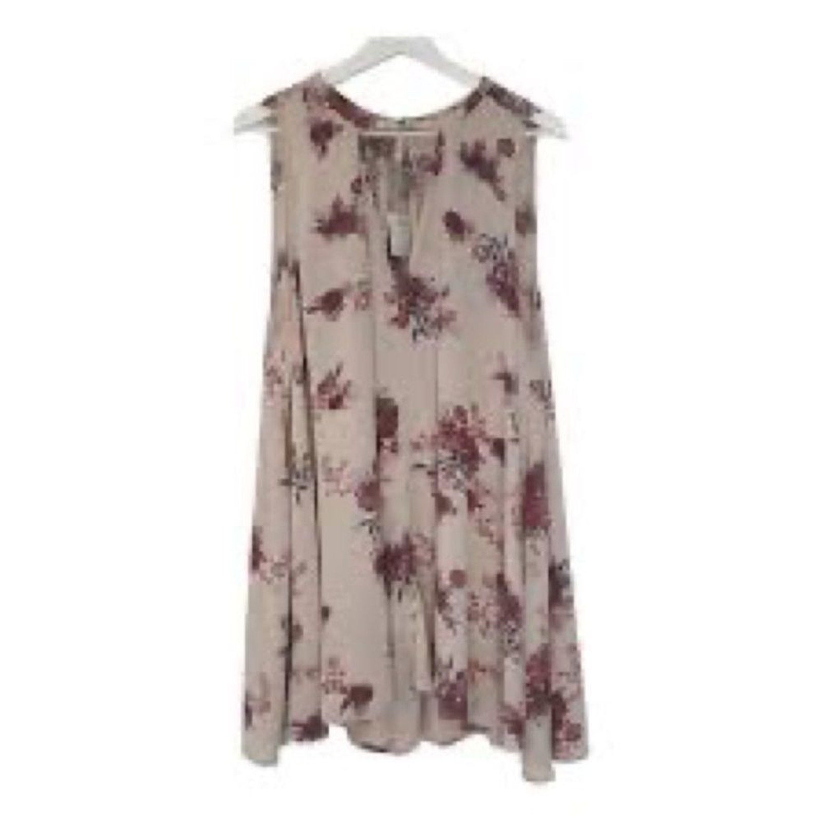 Free People Boho  Western Bloomcore Tunic Floral Flowy Peephole Tank Dress SZ XS