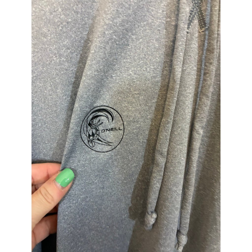 O'Neill Hyperdry Hybrid Hooded Top Mens XXL Gray UPF 50+ Surf Swim Rashguard