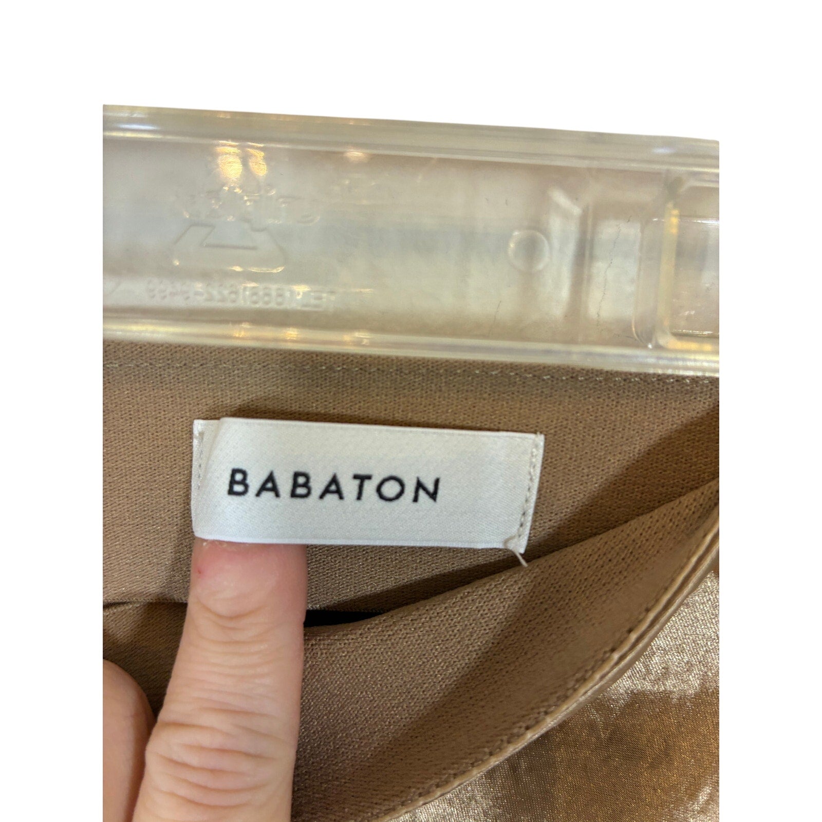 Babaton Aritzia Gold Satin Maxi Skirt Size 14 Minimalist Slip Champagne Gold