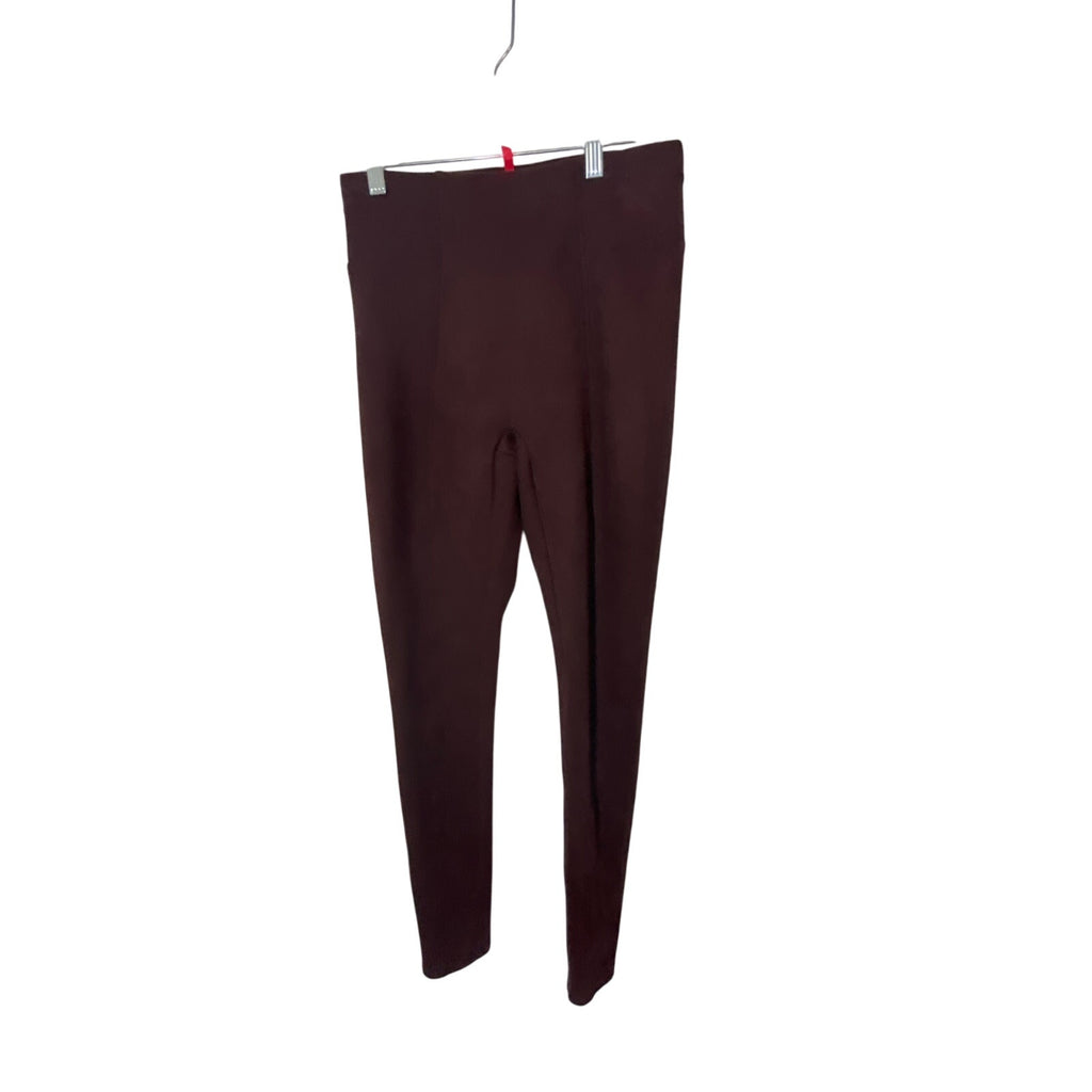 Spanx Burgundy Women's Suede Small Basic Spandex Stretchy Casual Leggings