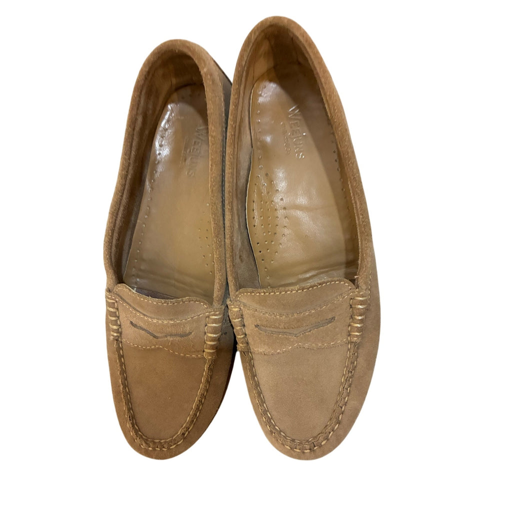 Womens Whitney Weejuns Penny Suede Loafer Sand Old Money Quiet Luxury 8.5 Preppy