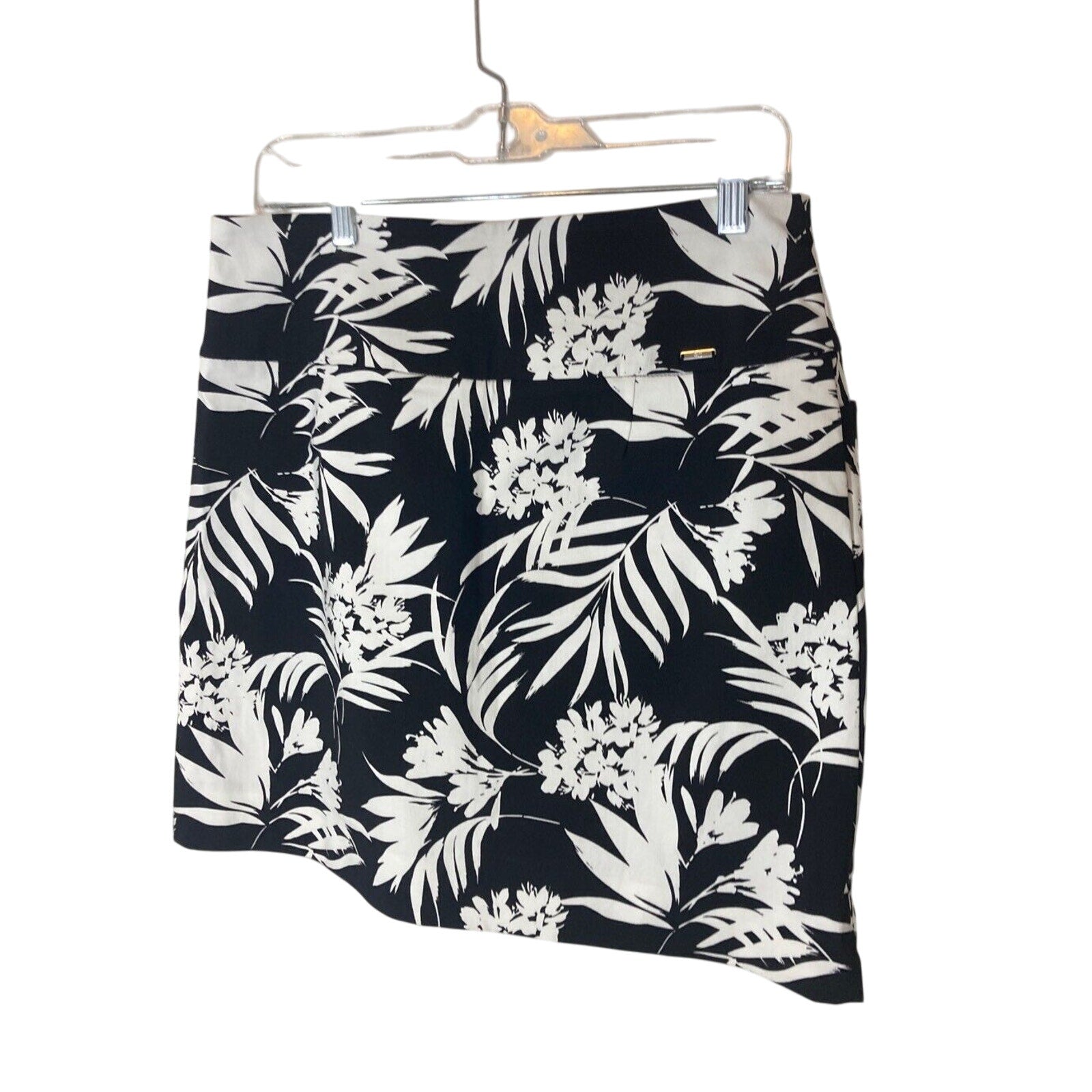 S.C. & CO Ladies' Skort Pull-On, Tummy Control Waistband Multi (Black Floral)