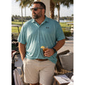 Men's Under Armour Teal Stripe 2XL Button Golf Tech Polo Country Club Preppy