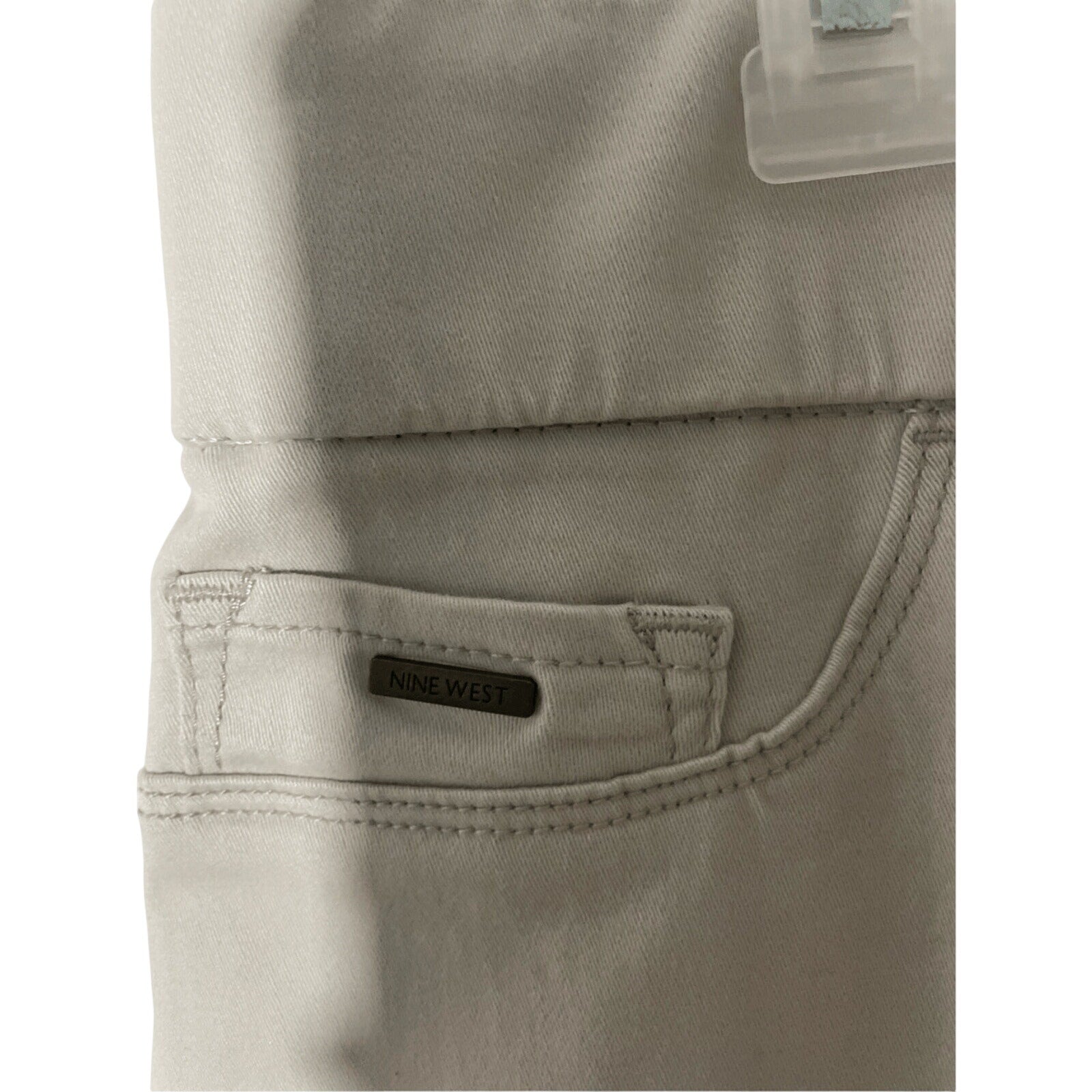 Nine West Heidi Pull On Skinny Crop Preppy WorkTan Khaki Colored Sz 14 Pants