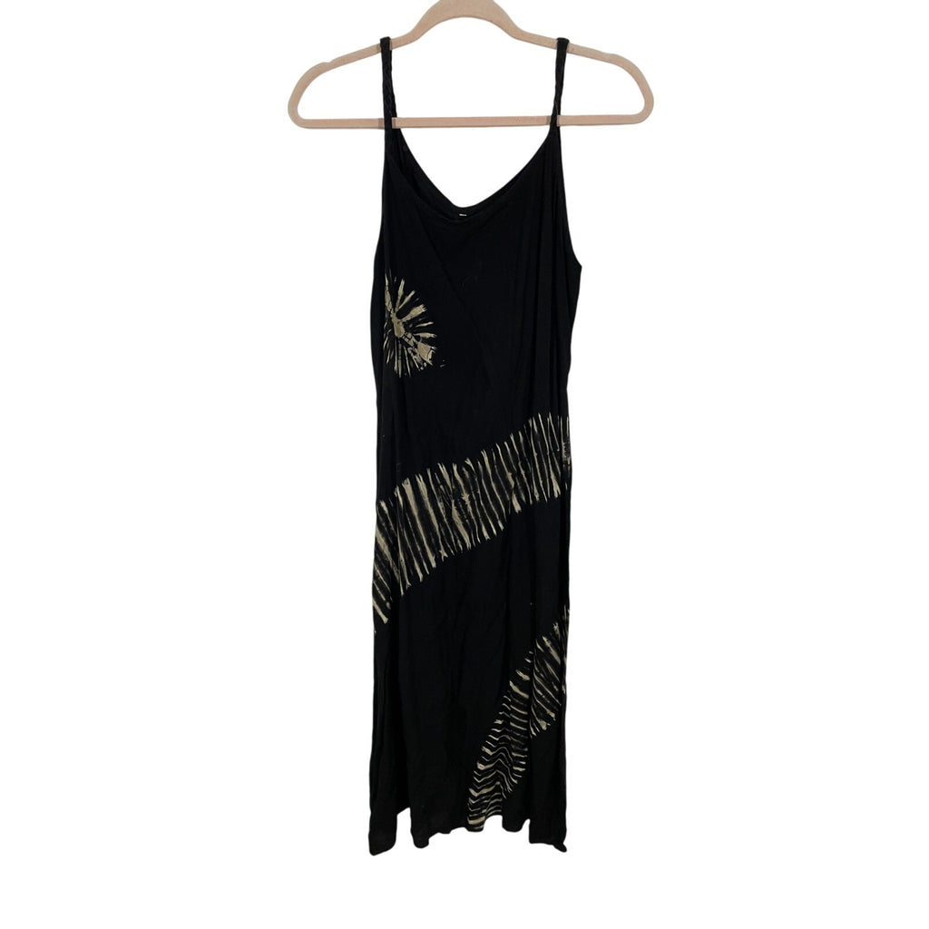 Tie Dye Gauzy Eclectic Unbranded Women's Maxi Dress Back Tie Cotton Coastal