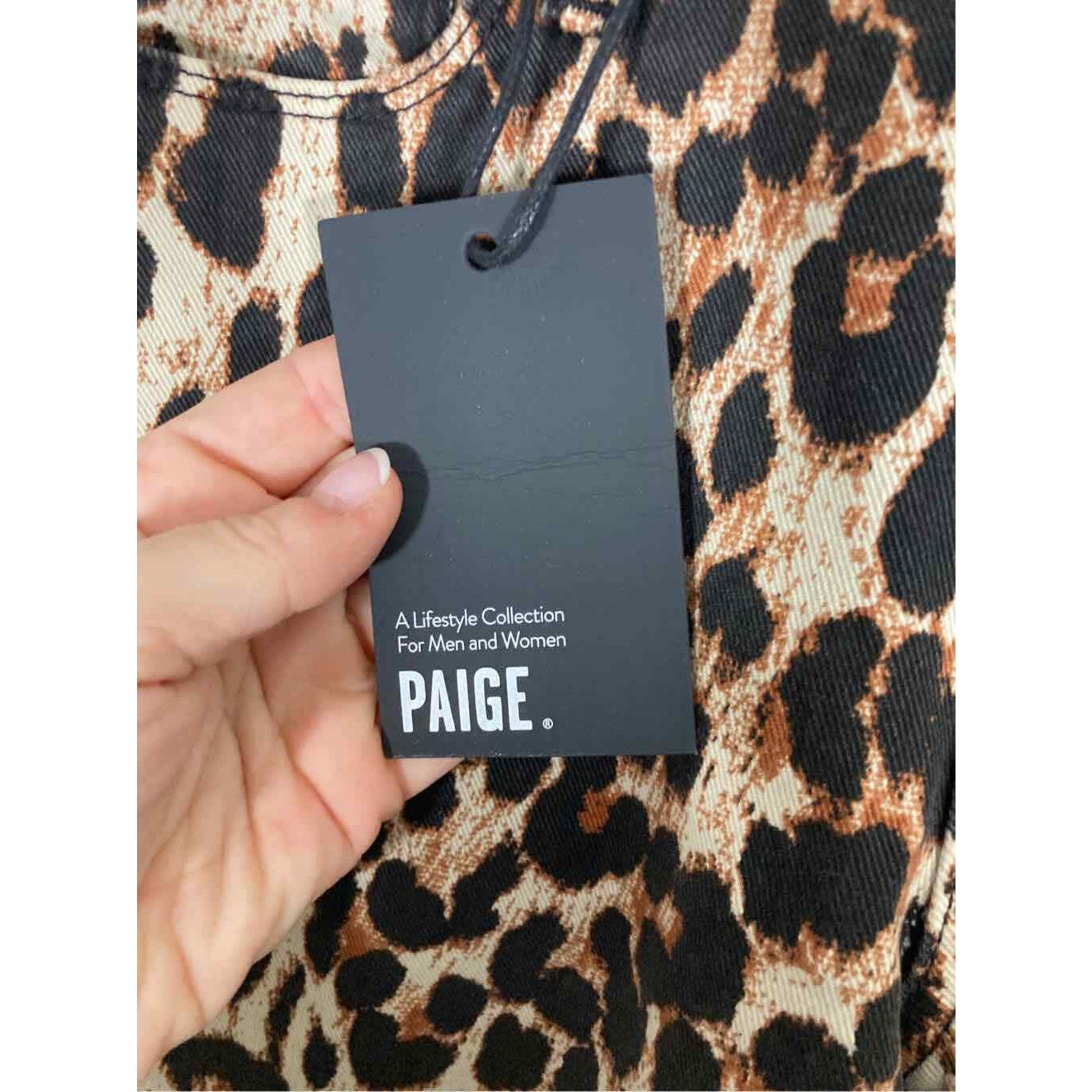 NWT Cheetah Print Paige Raw Hem Verdugo Ankle Mob Wife Mom Jeans
