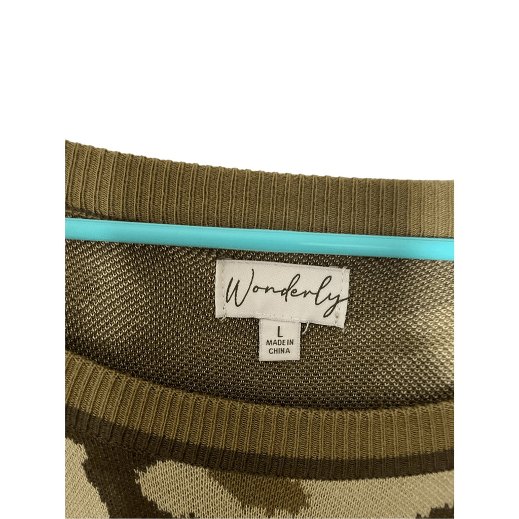 Wonderly Rayon Camouflage Large Women's Crewneck Sweater