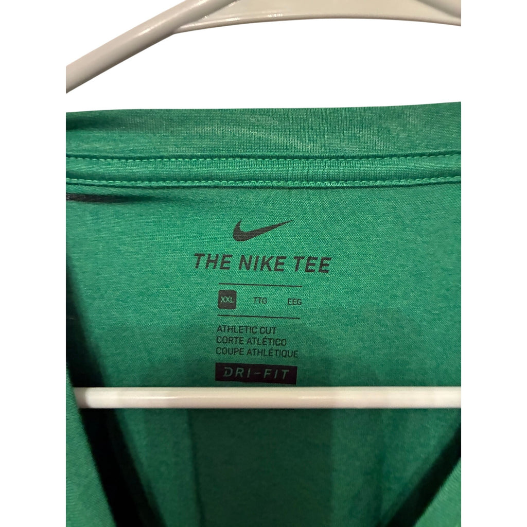 Nike Mens Green T Shirt XXL Athletic Crewneck Swoosh Short Sleeve Sportswear