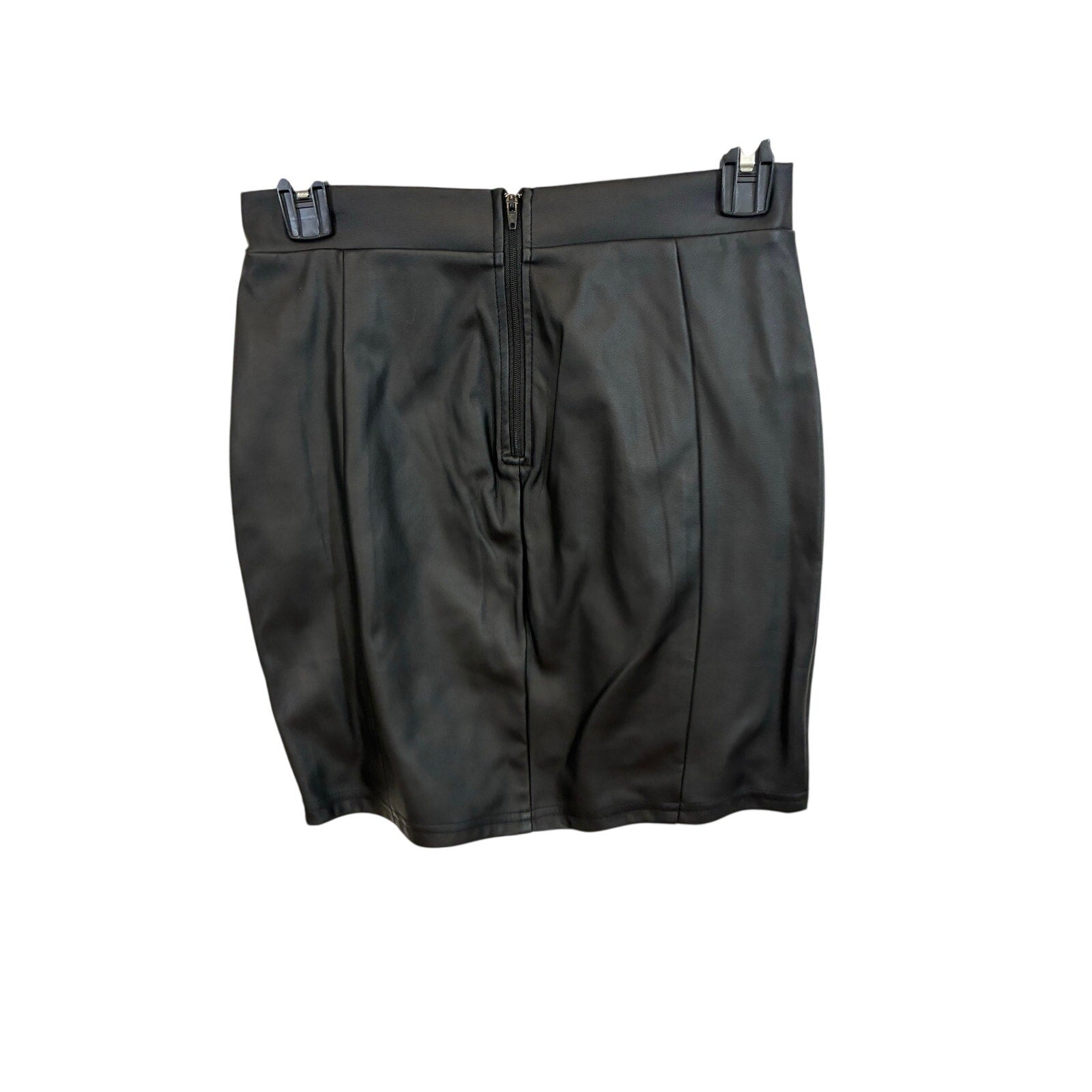 Privy Faux Leather Skirt Women’s Black Vegan Leather Mini Y2K Going Out Small