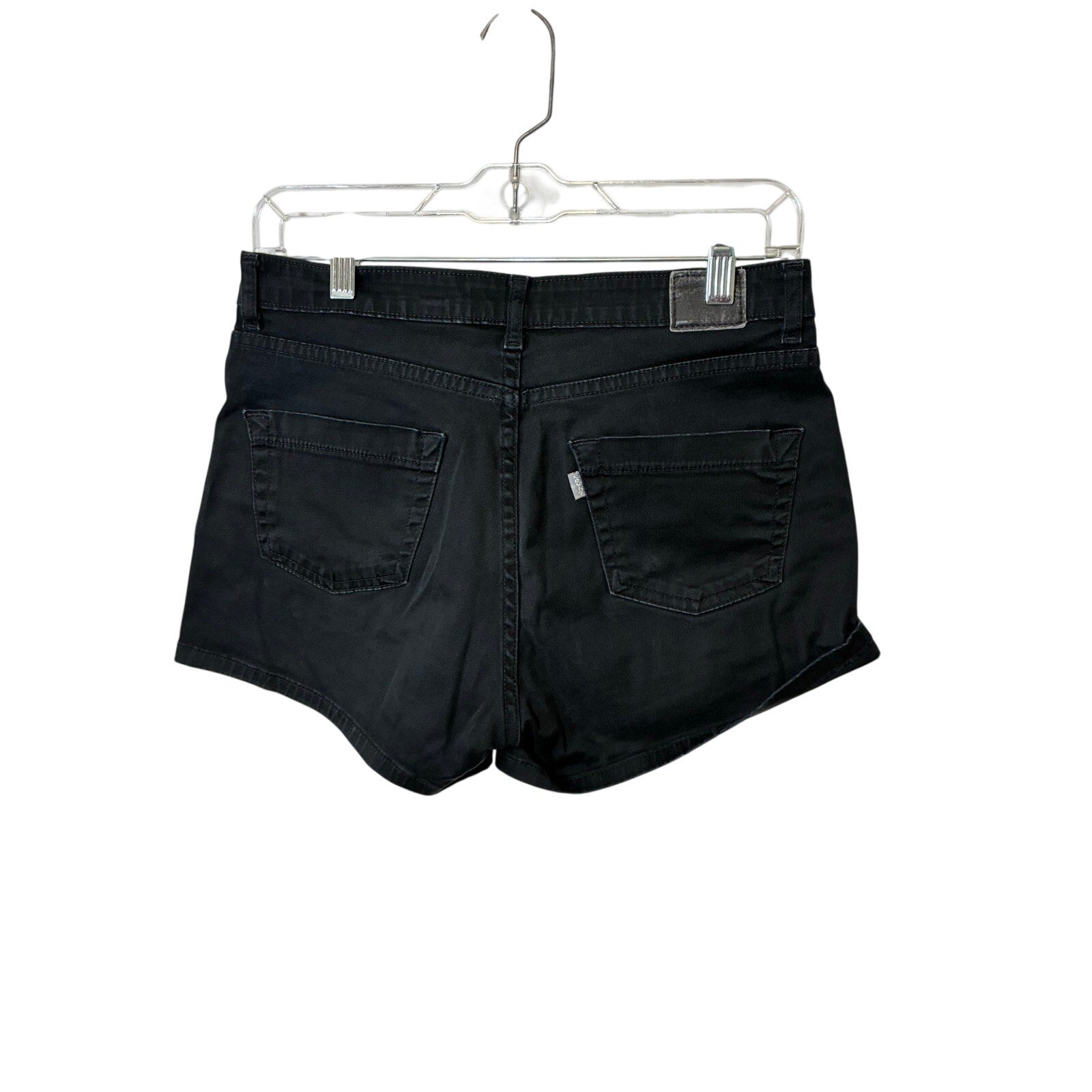 Levi’s SilverTab Black Denim Shorts Women’s Size 5/27 Y2K Stretch Low Rise