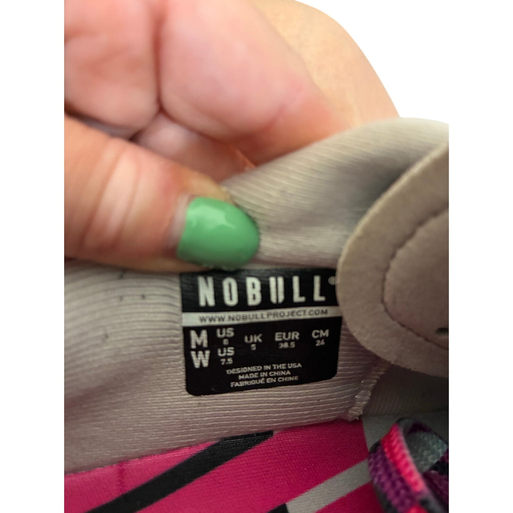 NOBULL Outwork SuperFabric Trainer Sneakers Gray Pink 7.5 Cross Training Shoes
