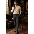 Haight & Ashbury Wool Grey Men's Tweed Trousers Workwear Preppy Minimalist