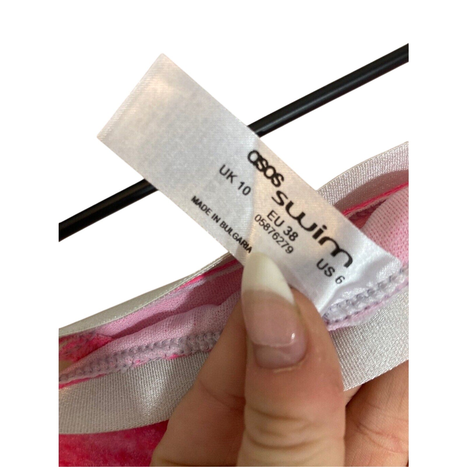Asos High Waisted Hot Pink Barbie Velvet Cheeky Swim Bottoms