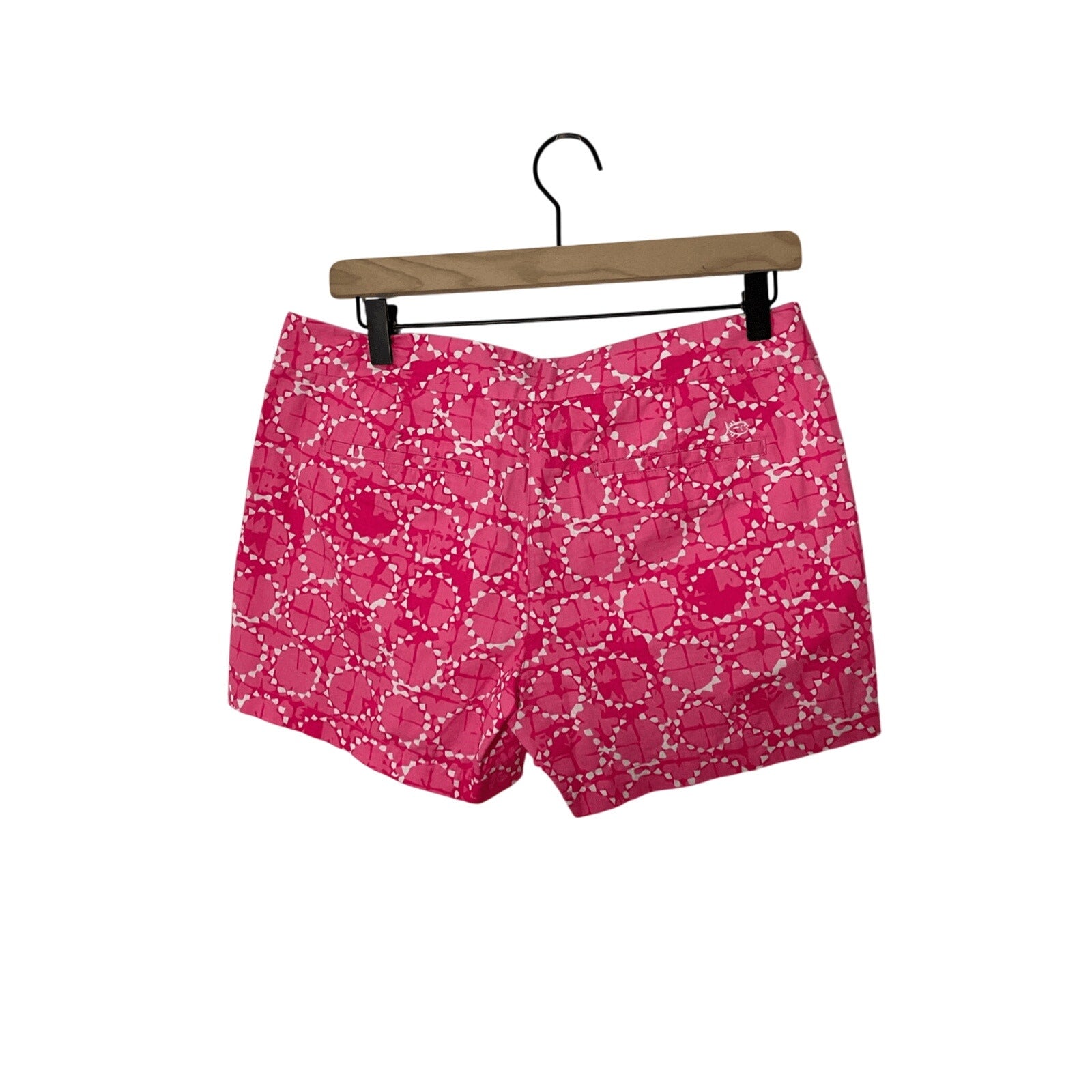 NWT SouthernTide Chino 1983 Pink White Shorts Novelty Prints Preppy Coastal 6