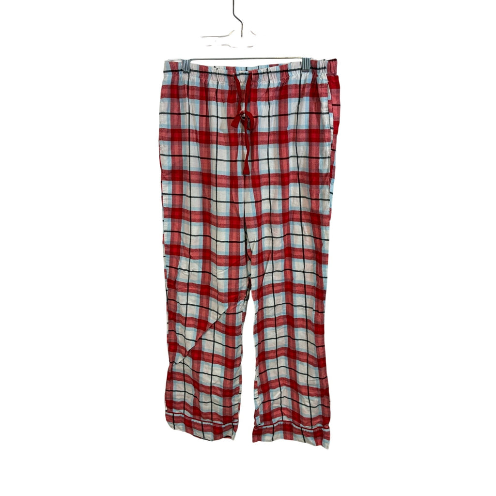 Wondershop Women’s Medium Red White Plaid Pajama Set 2 Piece Holiday Sleepwear