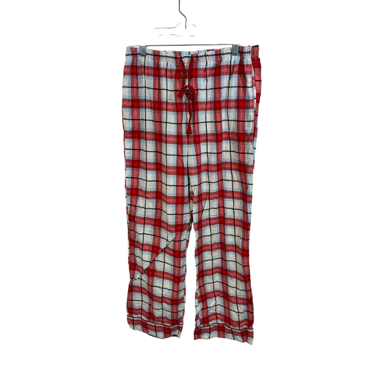 Wondershop Women’s Medium Red White Plaid Pajama Set 2 Piece Holiday Sleepwear