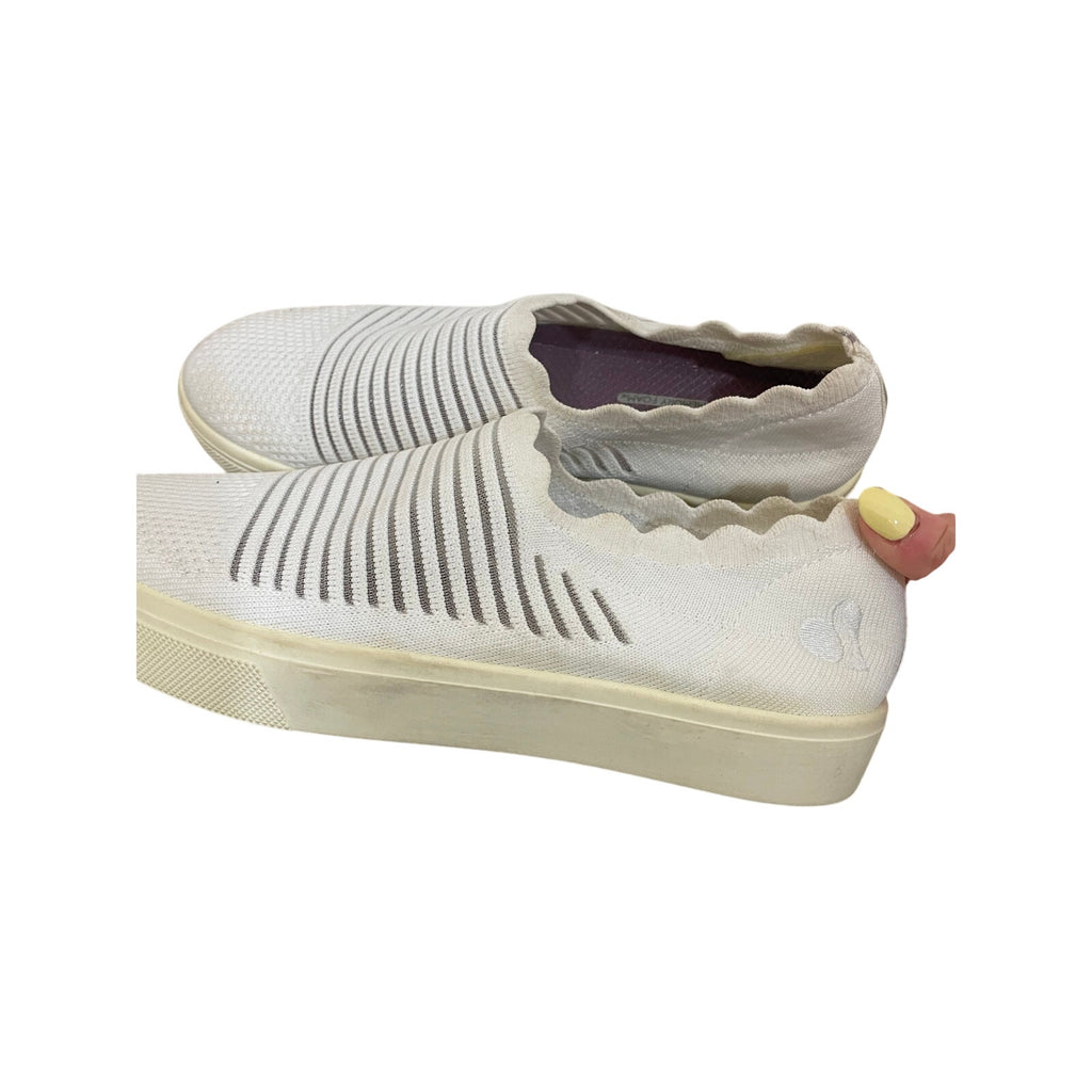 Skechers Women's Poppy Breezy Street Slip-On Sneaker White 8.5 Casual EUC