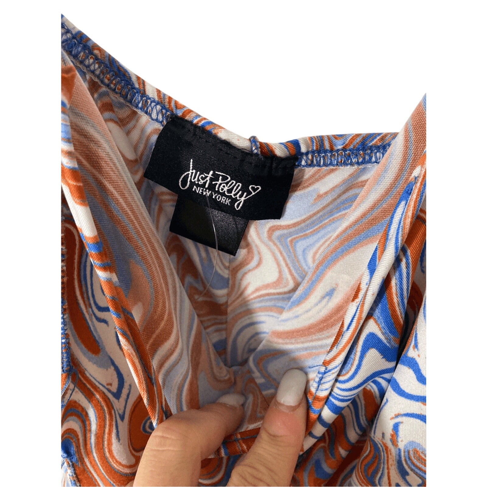 Just Polly Large Clubbing Women's Slip Marble Art to Wear Avant Garde Dress
