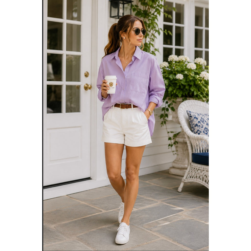 NWT Poplin Oversized Button Down Shirt Nasty Gal Prep School Country Club 2