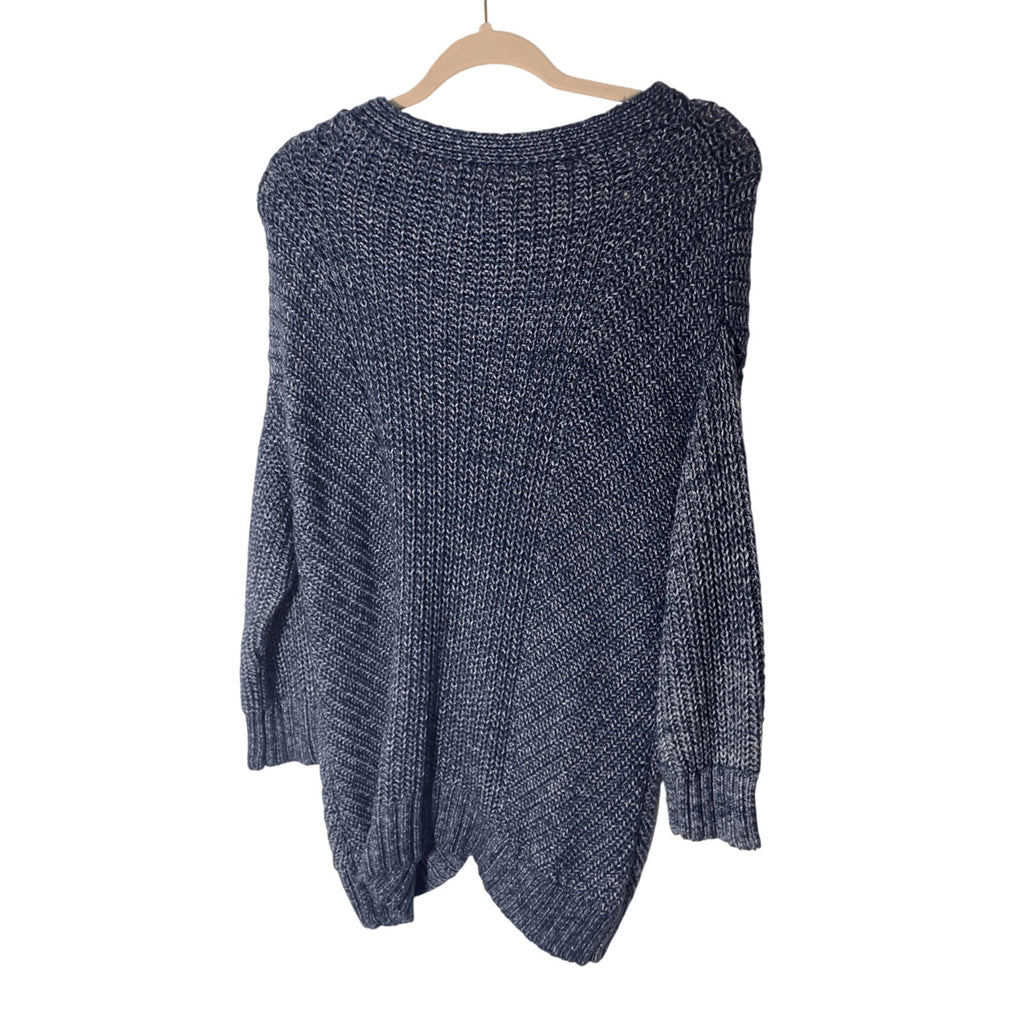 Lou & Grey Womens Sweater Small Blue Long Sleeve Oversized Knit Pullover