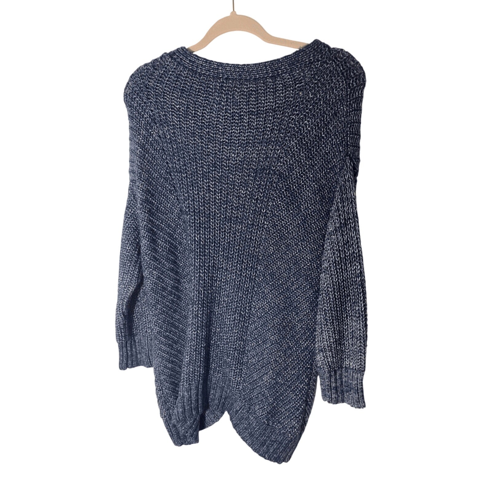 Lou & Grey Womens Sweater Small Blue Long Sleeve Oversized Knit Pullover