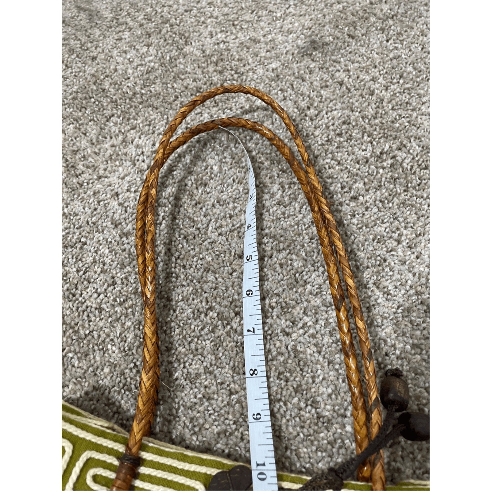 Woven Straw Women's Small Floral Earthly Bohemian Tote Eclectic Vintage Hippie