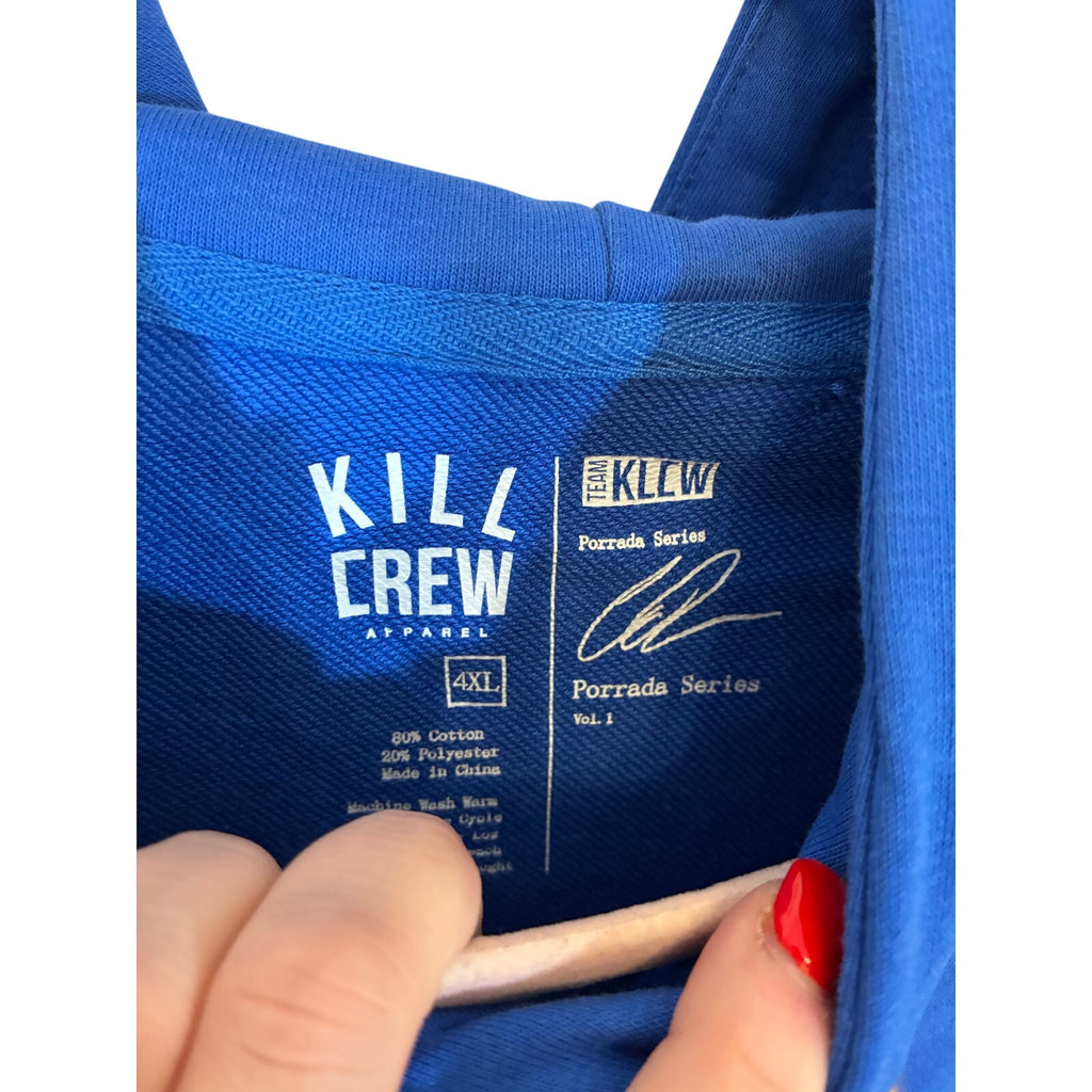 Kill Crew Inner Demons Tour Graphic Hoodie Blue White Unisex 4XL Streetwear