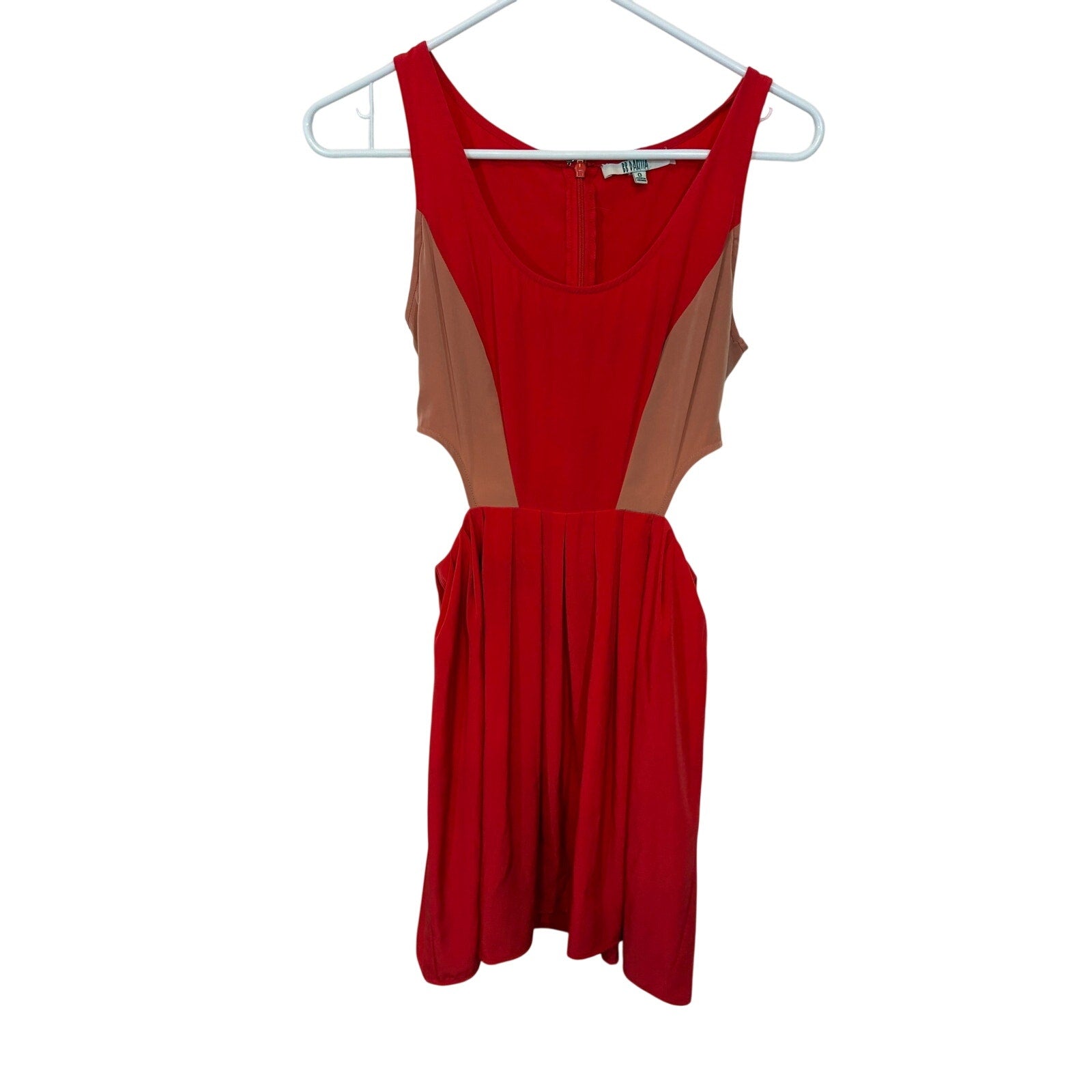 BB Dakota Ripley Cutout Bodycon Dress Pink Red Cocktail Party 0