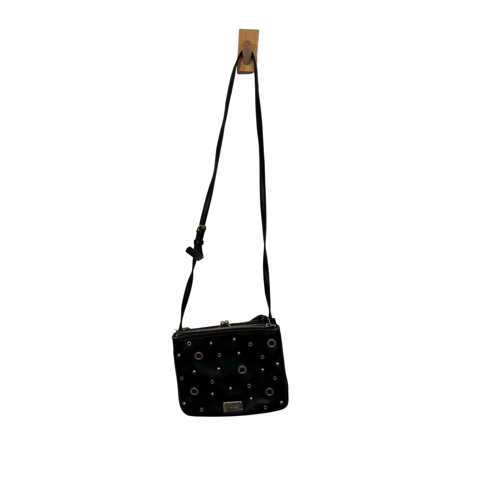 nine west studded bag crossbody edgy goth grunge y2k concert minimalist