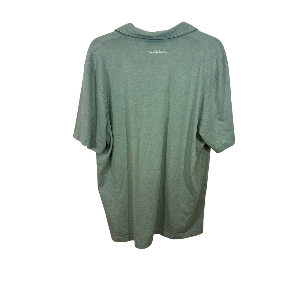 Travis Mathew Mens XL Heathered Green Golf Polo Coastal Country Club Performance