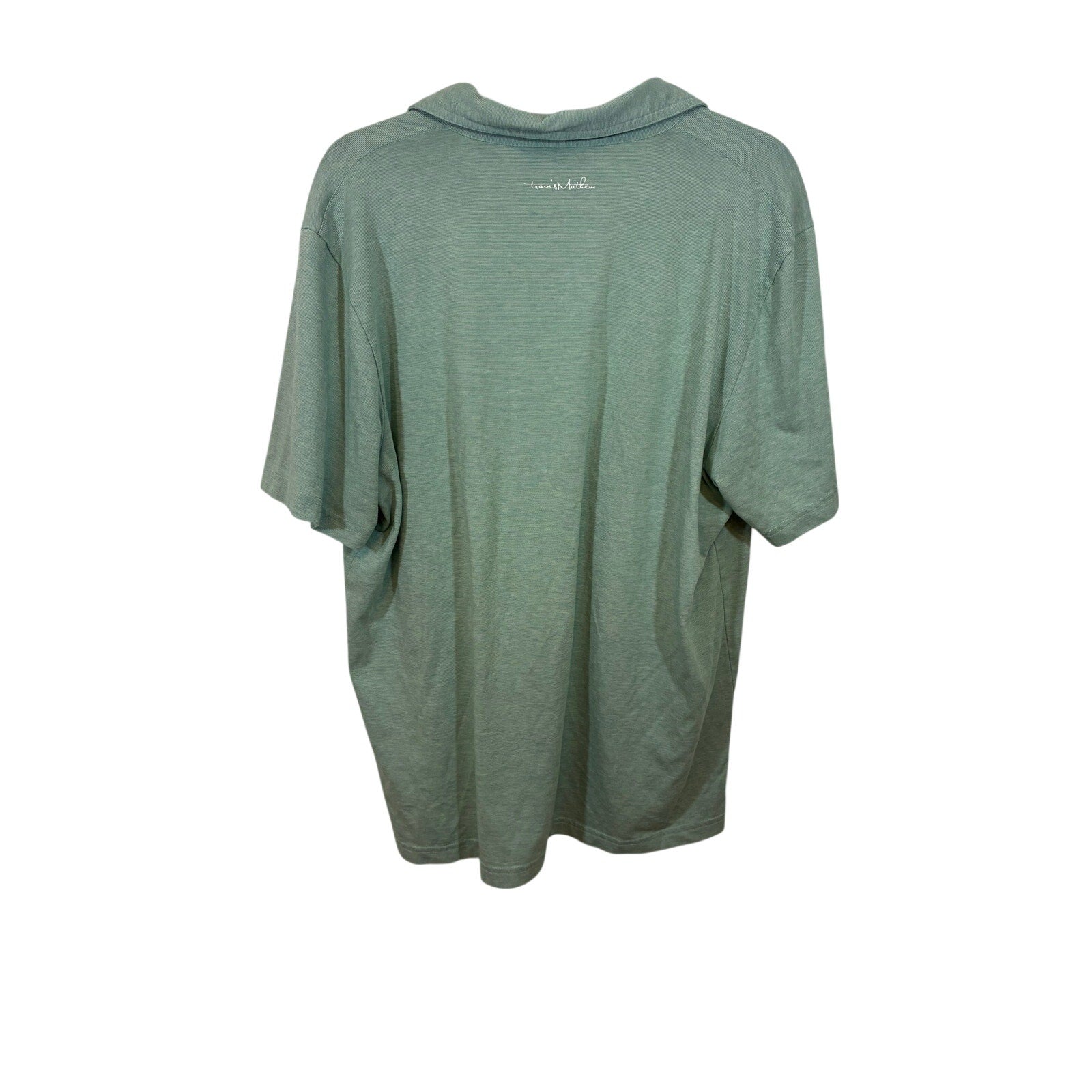 Travis Mathew Mens XL Heathered Green Golf Polo Coastal Country Club Performance