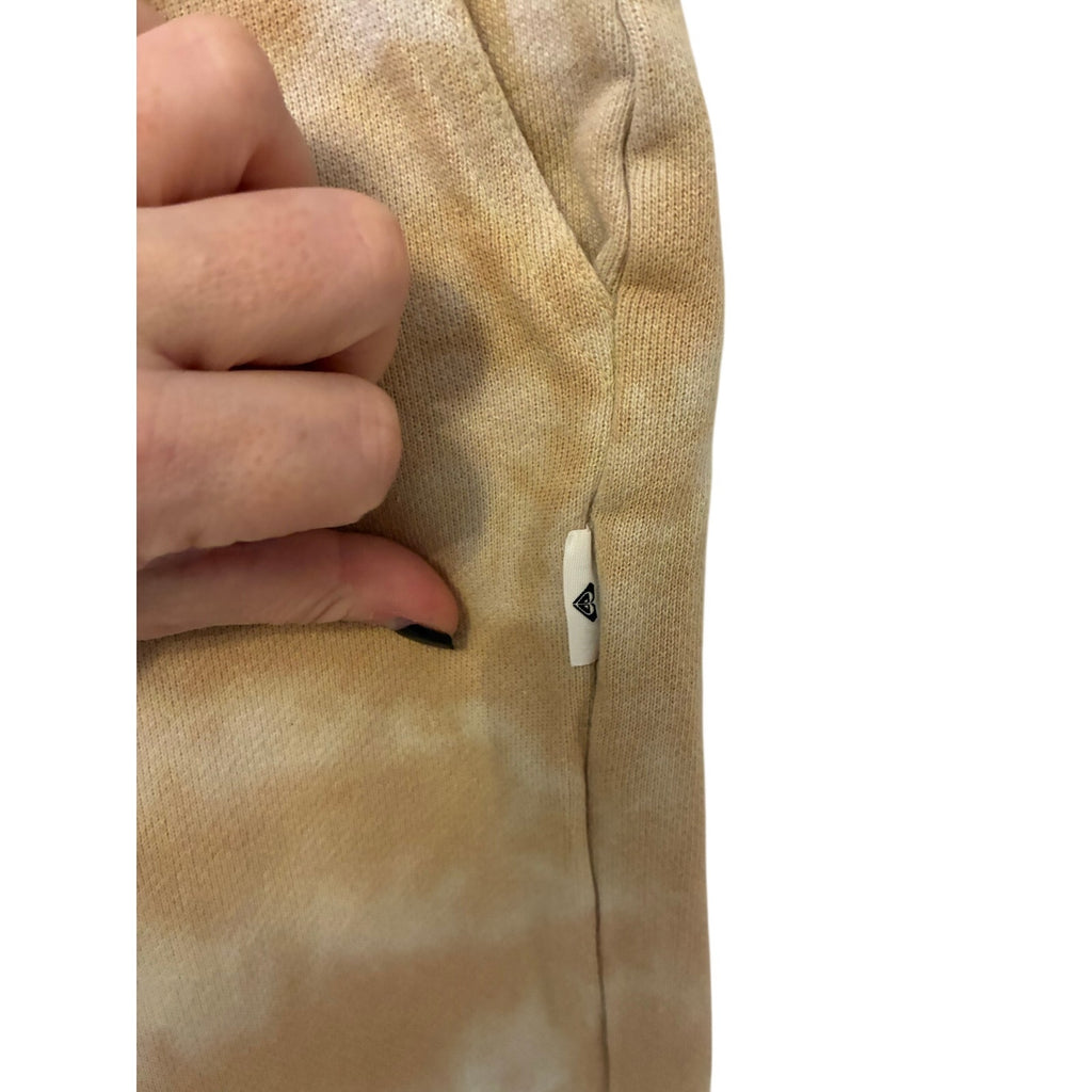 Roxy Fools Gold Joggers Womens Beige Lounge Sweatpants Drawstring Casual S
