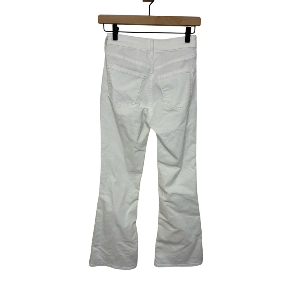 NWT White Sz 0  Short Old Navy High Rise Wide Leg Flare Jeans Western Rodeo