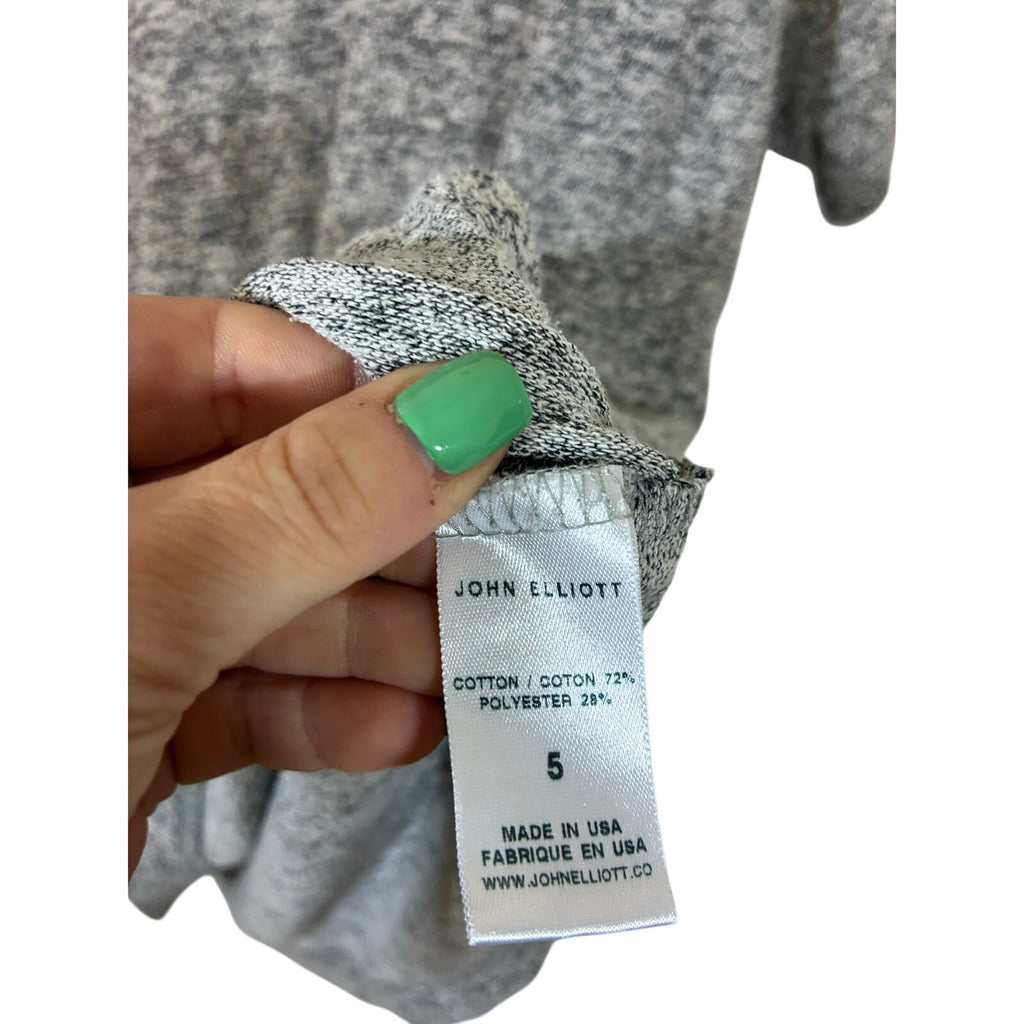 John Elliott Co-Mix Mercer Tee Gray Mens XXL Size 5 Luxury Minimalist T-Shirt