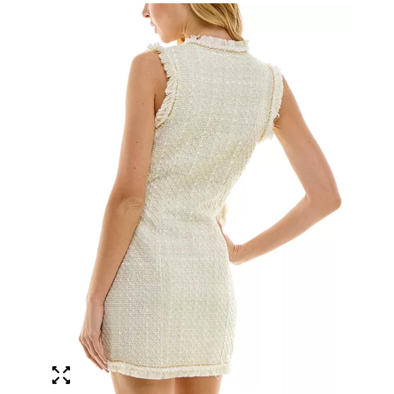 NWT Trixxi Sleeveless Bouclé Bodycon Dress Tweed Preppy Lawyer Teacher XS Retro
