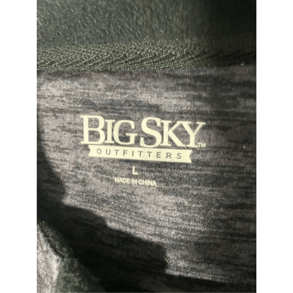 Big Sky Outfitters Men's Grey Front Zip Vest L Gorpcore Utility Outdoors Hike