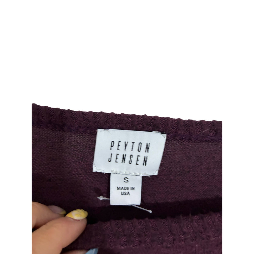 Evereve Peyton Jensen Asymmetric Sweater Burgundy Eggplant Casual Comfort Lounge