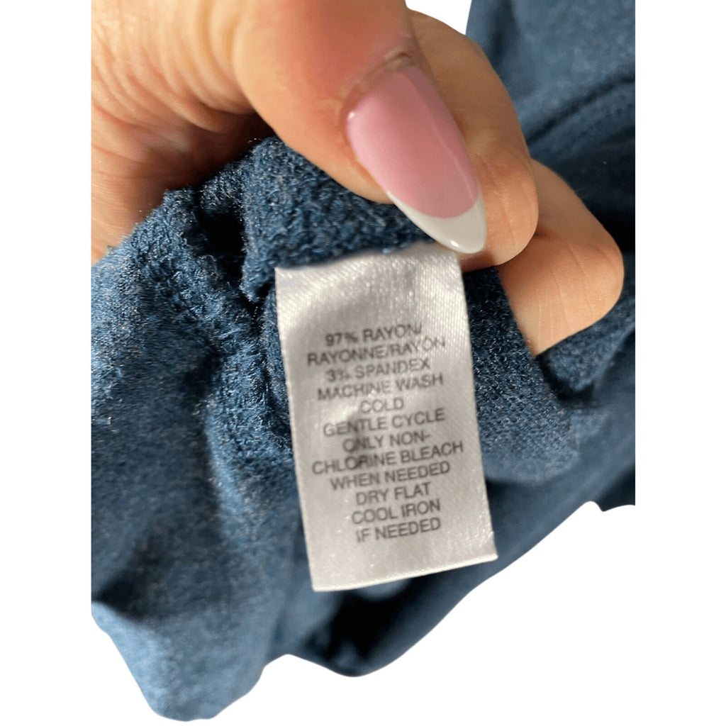 Lou & Grey Cowl Neck Tahiti Blue Medium Sweater Super Soft Cozy Comfy Loungwear