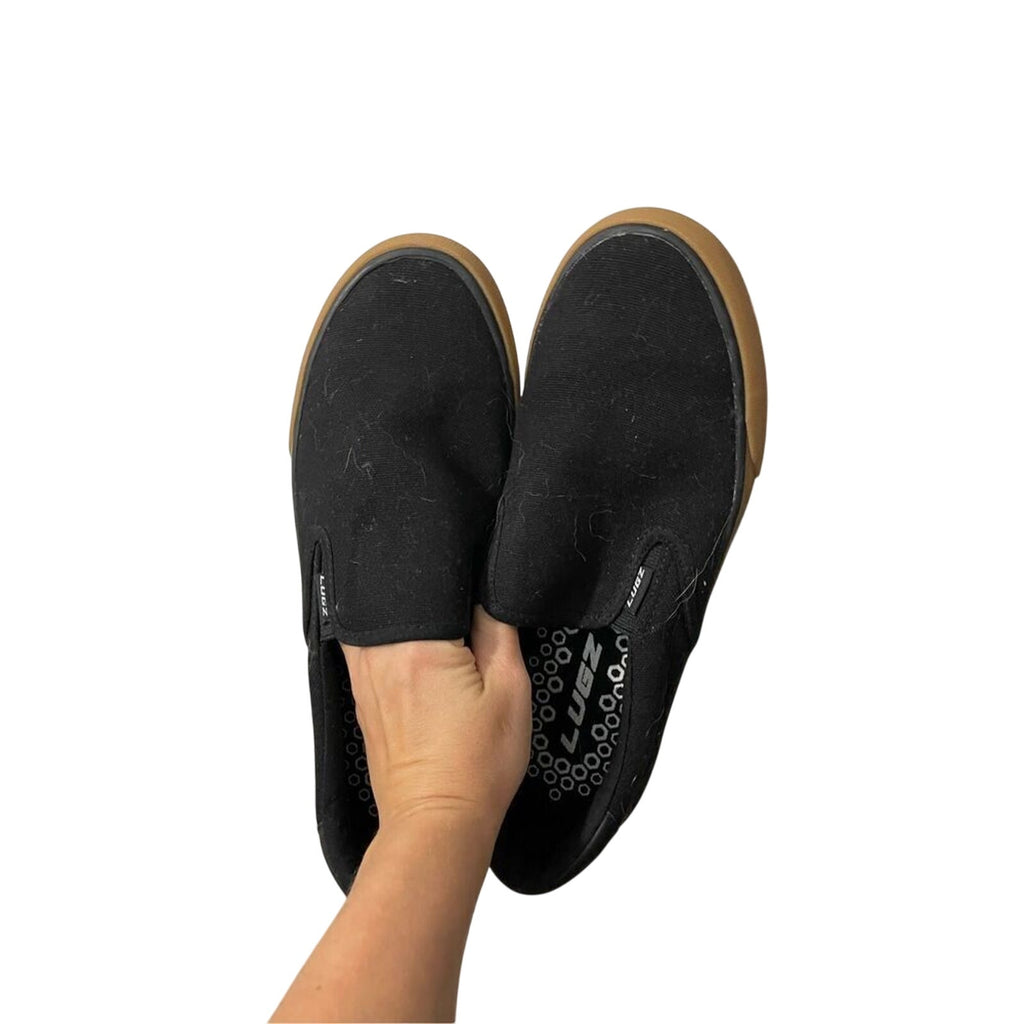 Lugz Bandit Slip On Sneakers Men’s Casual Black Canvas Shoes Comfort Skater 7