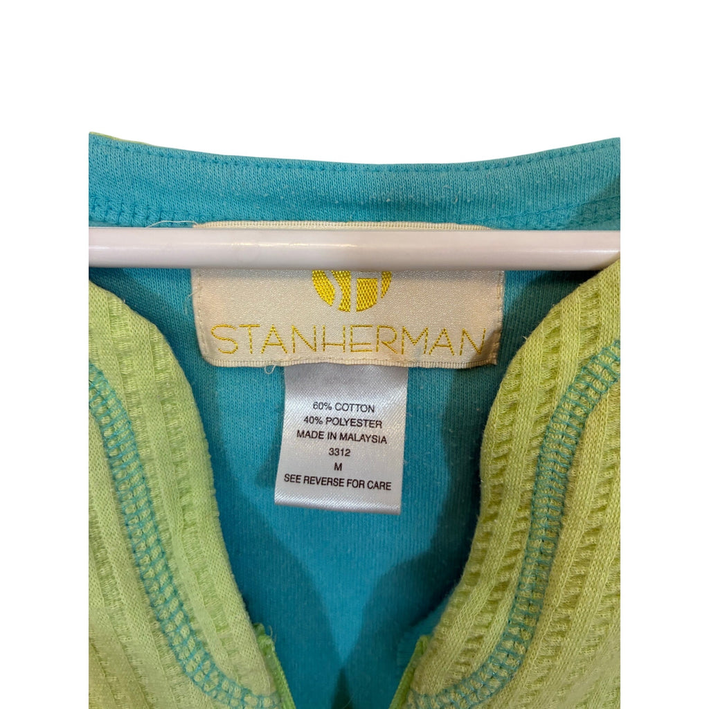 Vintage Stan Herman Pastel Green Quilt Waffle Knit Prairie Nightgown Cozy Dress