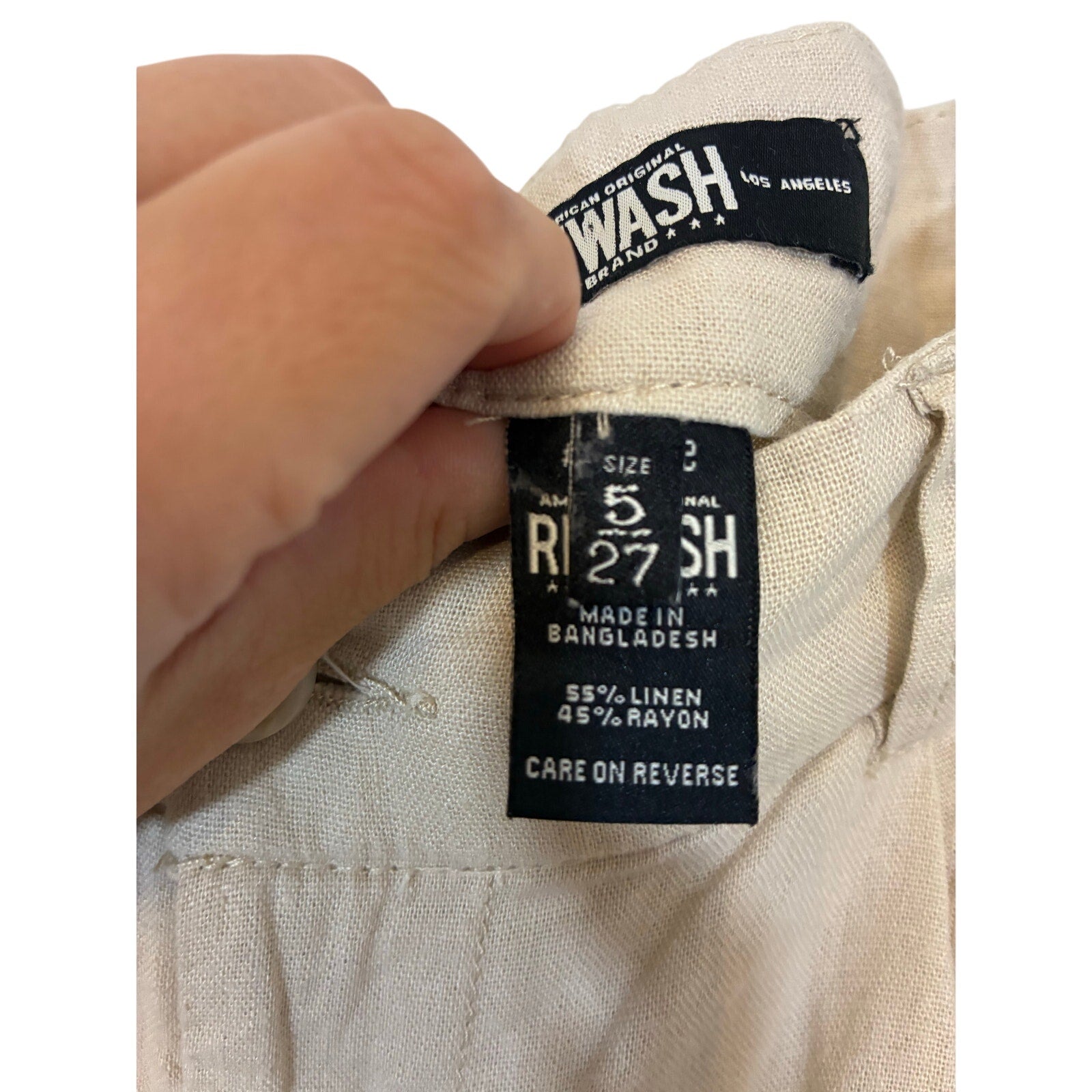High-Rise Linen Pleat Front Straight Pants Rewash Lagenlook Neutral Gauzy