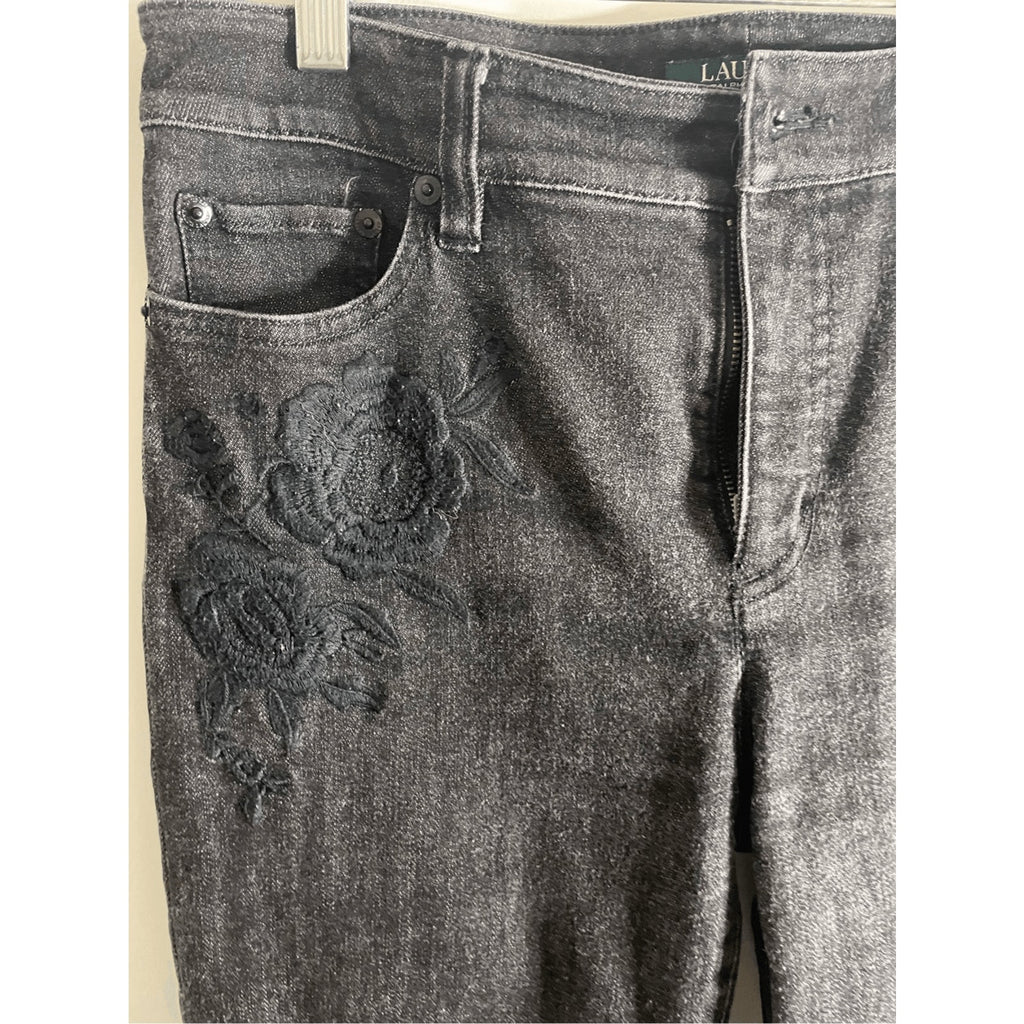 Lauren Ralph Lauren Black Premier Skinny Jeans SZ 6 Closet Staple Quintessential