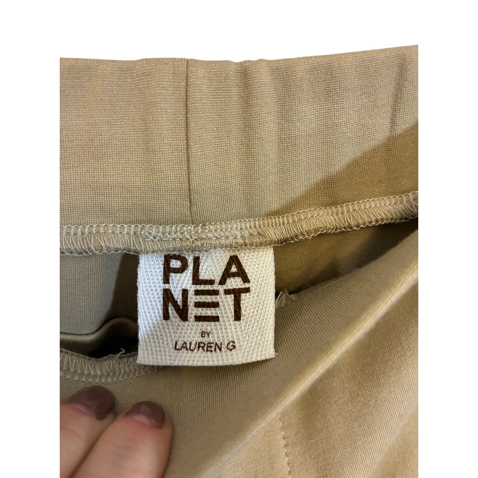 Planet by Lauren G Ponte Pull-On Ankle Pant Khaki 2 / US 10 Corpcore Office
