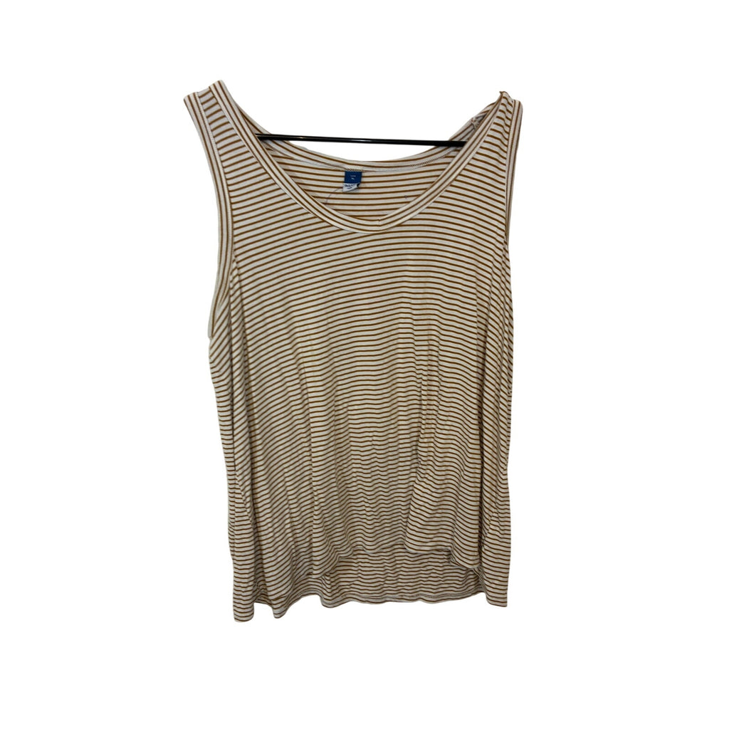 Old Navy Luxe Swing Tank Top Womens XL Striped Jersey Knit V-Neck Casual