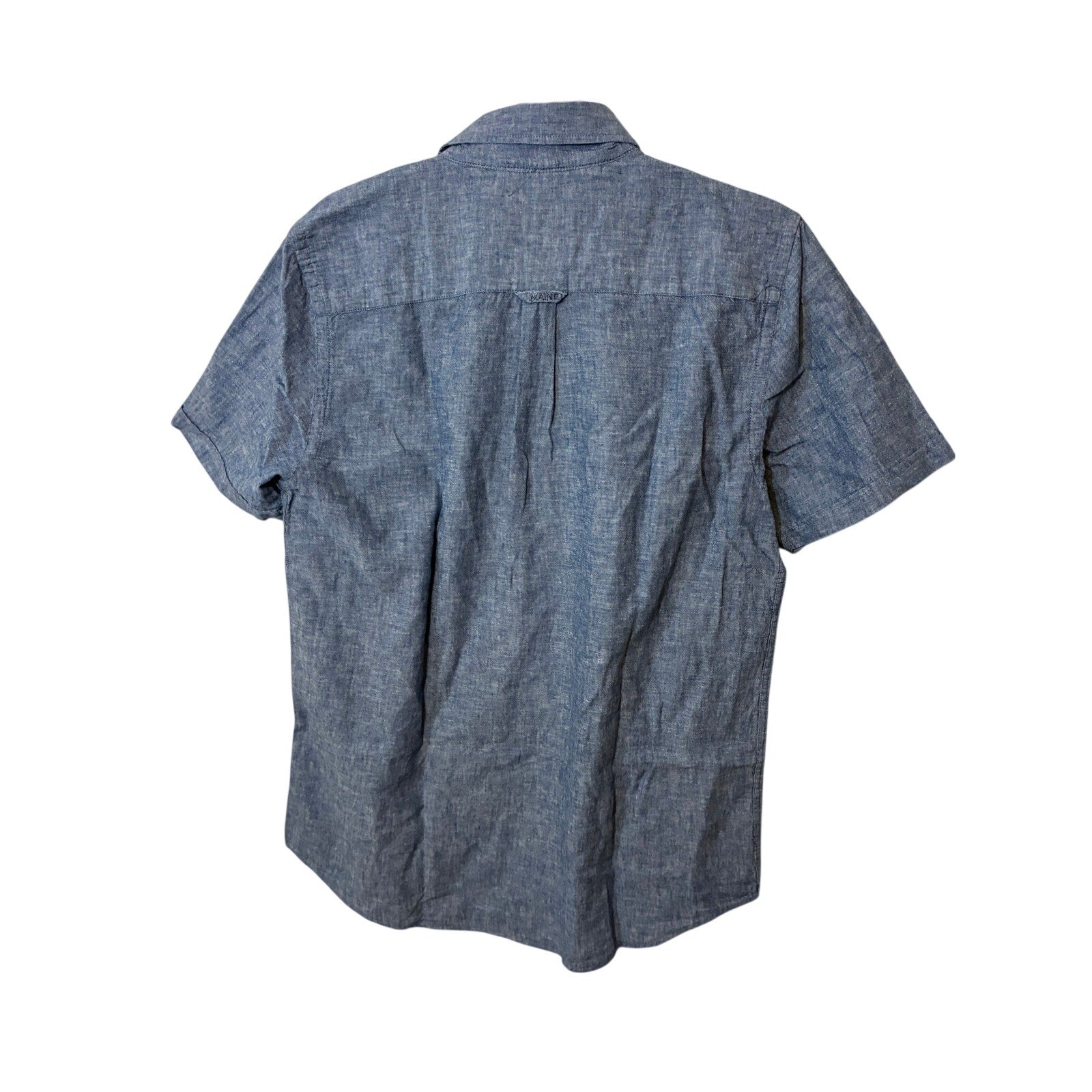 Maine New England Men’s Linen Blend Chambray Shirt English Heritage Coastal Prep