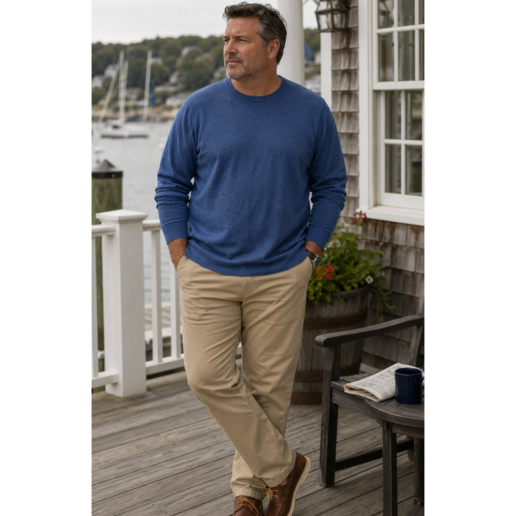 Old Navy Men's Blue Pullover Sweater Long Sleeve Crew Neck XXL/TTG Preppy