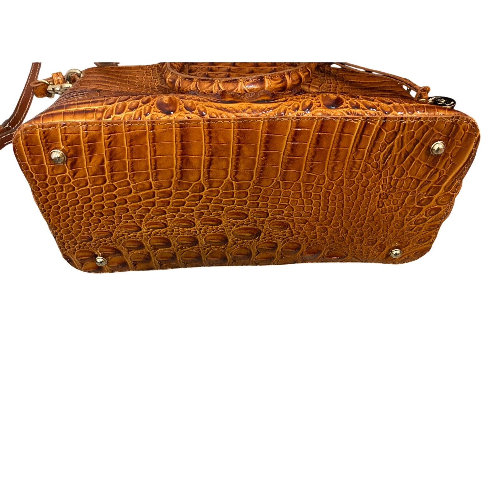 NWOB Brahmin Duxbury Carnelian Copper Melbourne Leather Satchel Minimalist Lux
