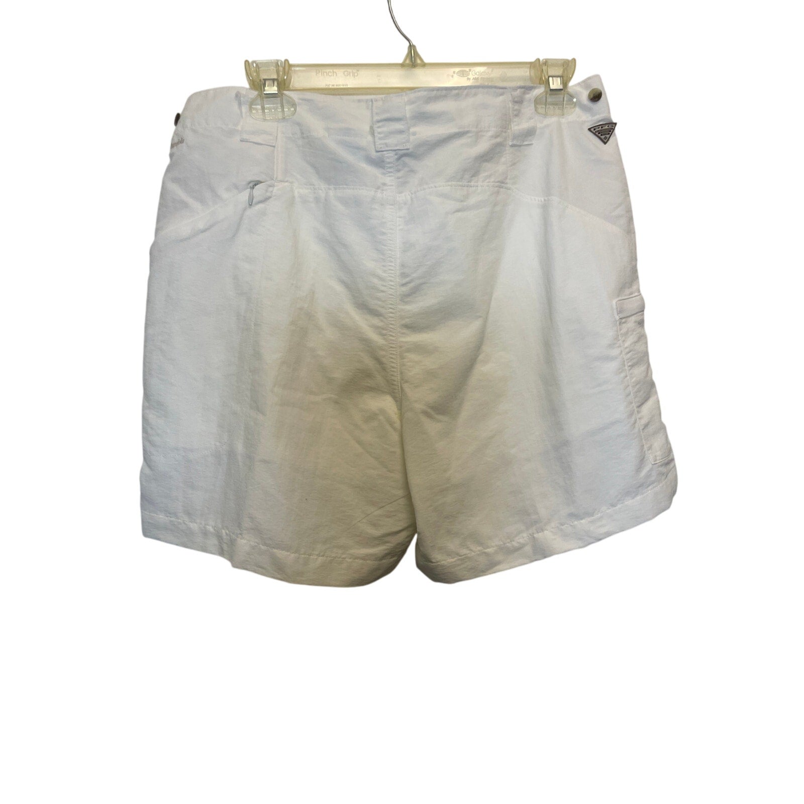Columbia White Women's M PFG Hiking Gorpcore Utility Coral Point II Shorts