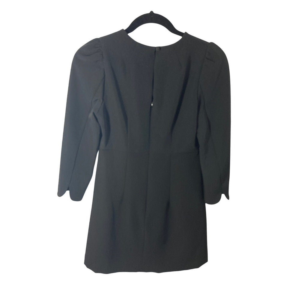 Milly Black Bodycon Formal Prom Homecoming Fancy Fitted Long Sleeve Dress SZ 2